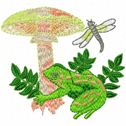Mushroom Embroidery Design 2